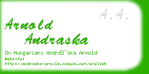 arnold andraska business card